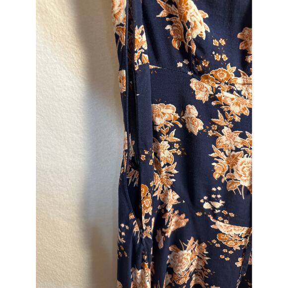 Cottagecore Lace Up Floral Wrap Dress M Asymmetrical Handkerchief Hem Feminine - Picture 10 of 10